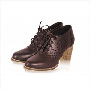 FSJ Women Casual Lace Up Oxford Pumps Chunky Block